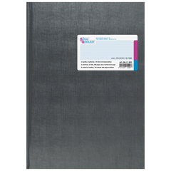 Spaltenbuch mit Kopfleiste | A4, 288 Seiten, mit Seitenzahlen, 6 Spalten, Kunststoff, grau