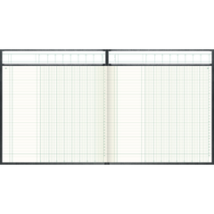 Spaltenbuch mit Kopfleiste, 277 × 297 mm, 96 Blatt / 192 Seiten, Spaltenschema, Deckenband, 80 g/m², grau