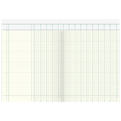 Spaltenbuch mit Kopfleiste | A4, 80 Seiten, 13 Spalten, Karton, magenta/hellblau