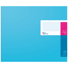 Spaltenbuch mit Kopfleiste | 348×255 mm, 80 Seiten, 26 Spalten, Karton, magenta/hellblau