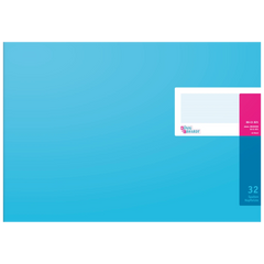 Spaltenbuch mit Kopfleiste | 420×255 mm, 80 Seiten, Spaltenschema, Karton, magenta/hellblau