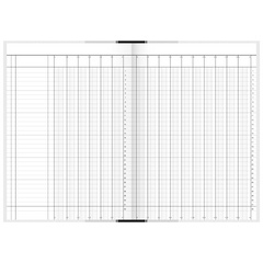 Spaltenbuch | A4, 192 Seiten, 16 Spalten, Papier, grau/schwarz