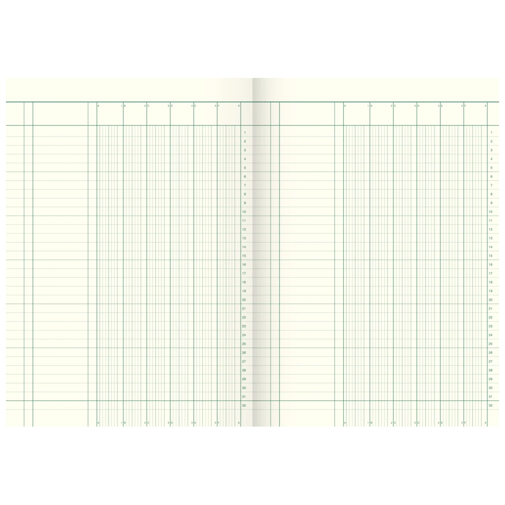 Spaltenbuch | A4, 80 Seiten, 6 Spalten, Karton, magenta/hellblau