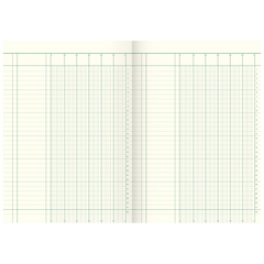 Spaltenbuch | A4, 80 Seiten, 6 Spalten, Karton, magenta/hellblau