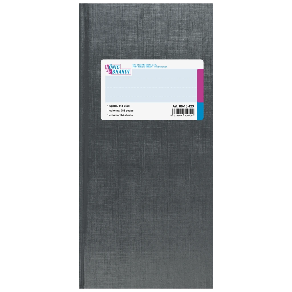 Spaltenbuch | 2/3 A4, 288 Seiten, 1 Spalten, Kunststoff, grau