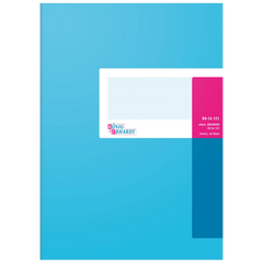 Geschäftsbuch | A4, 80 Seiten, liniert, Karton, magenta/hellblau