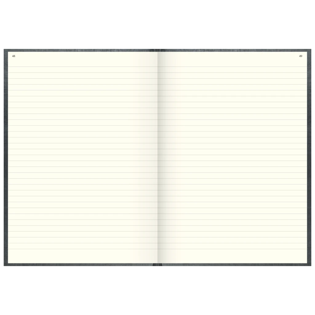 Geschäftsbuch | A4, 192 Seiten, mit Seitenzahlen, liniert, Kunststoff, grau