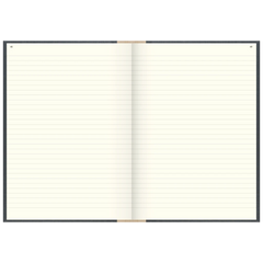 Geschäftsbuch | A4, 384 Seiten, mit Seitenzahlen, liniert, Kunststoff, grau