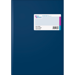 Geschäftsbuch, A4, 96 Blatt / 192 Seiten, liniert, Kunststoff, mit Graupappe verstärkt, 70 g/m², blau