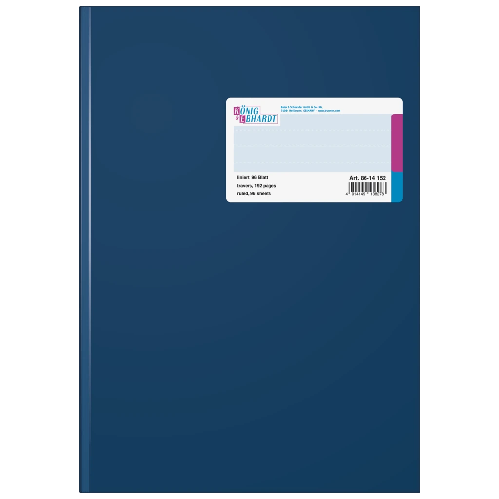 Geschäftsbuch | A4, 192 Seiten, liniert, Kunststoff, blau