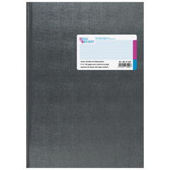 Geschäftsbuch | A4, 192 Seiten, mit Seitenzahlen, kariert, Kunststoff, grau