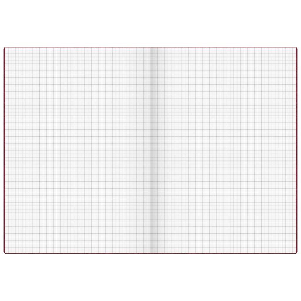 Geschäftsbuch | A4, 192 Seiten, kariert, Kunststoff, rot