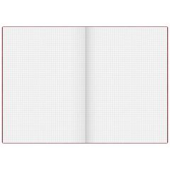 Geschäftsbuch | A4, 192 Seiten, kariert, Kunststoff, rot