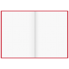 Geschäftsbuch | A4, 288 Seiten, kariert, Kunststoff, rot