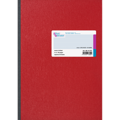 Kladde, A4, 96 Blatt / 192 Seiten, Steifbroschur, hochglanzlackierte Deckelpappe mit Strukturprägung, 70 g/m², rot