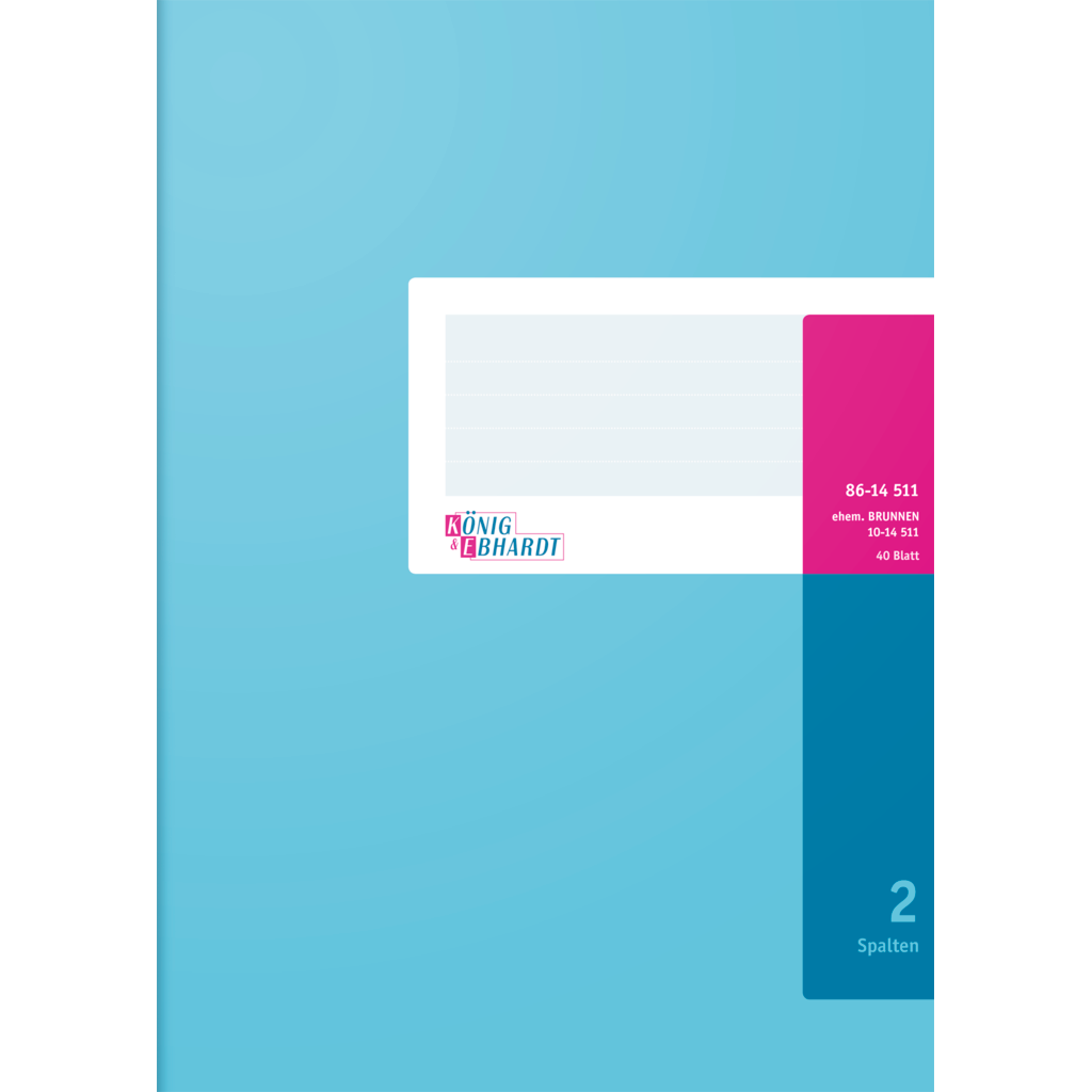Spaltenbuch, A4, 40 Blatt / 80 Seiten, hochglanzlackierter Karton, 80 g/m²