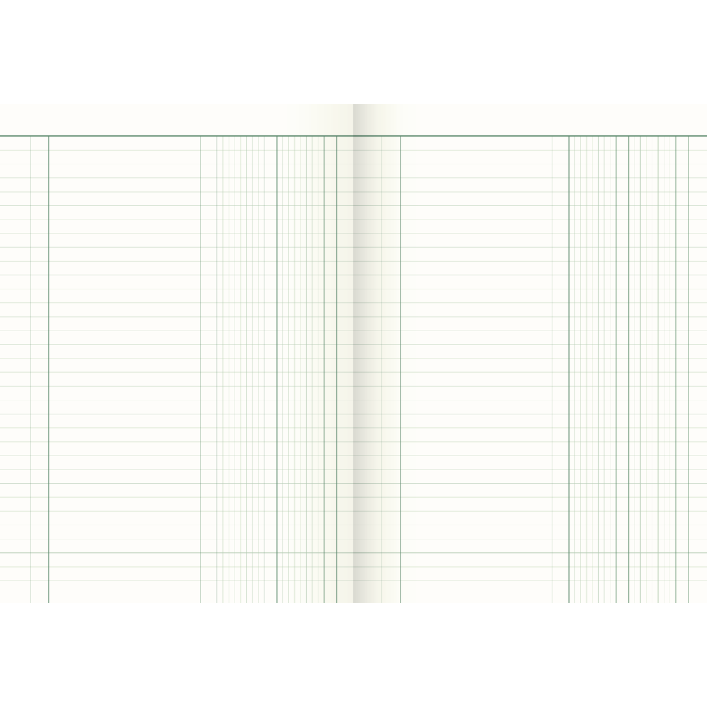 Spaltenbuch, A4, 40 Blatt / 80 Seiten, hochglanzlackierter Karton, 80 g/m²