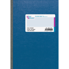 Kladde, A5, 96 Blatt / 192 Seiten, liniert, Steifbroschur, hochglanzlackierte Deckelpappe mit Strukturprägung, 70 g/m², blau