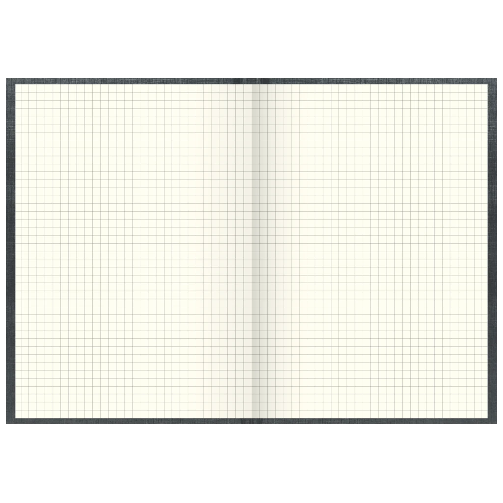 Geschäftsbuch | A5, 192 Seiten, kariert, Kunststoff, grau