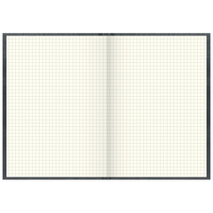 Geschäftsbuch | A5, 288 Seiten, kariert, Kunststoff, grau
