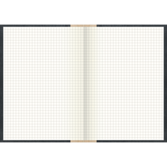 Geschäftsbuch, A5, 192 Blatt / 384 Seiten, kariert, Deckenband, 80 g/m², grau