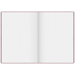 Geschäftsbuch | A5, 192 Seiten, kariert, Kunststoff, rot