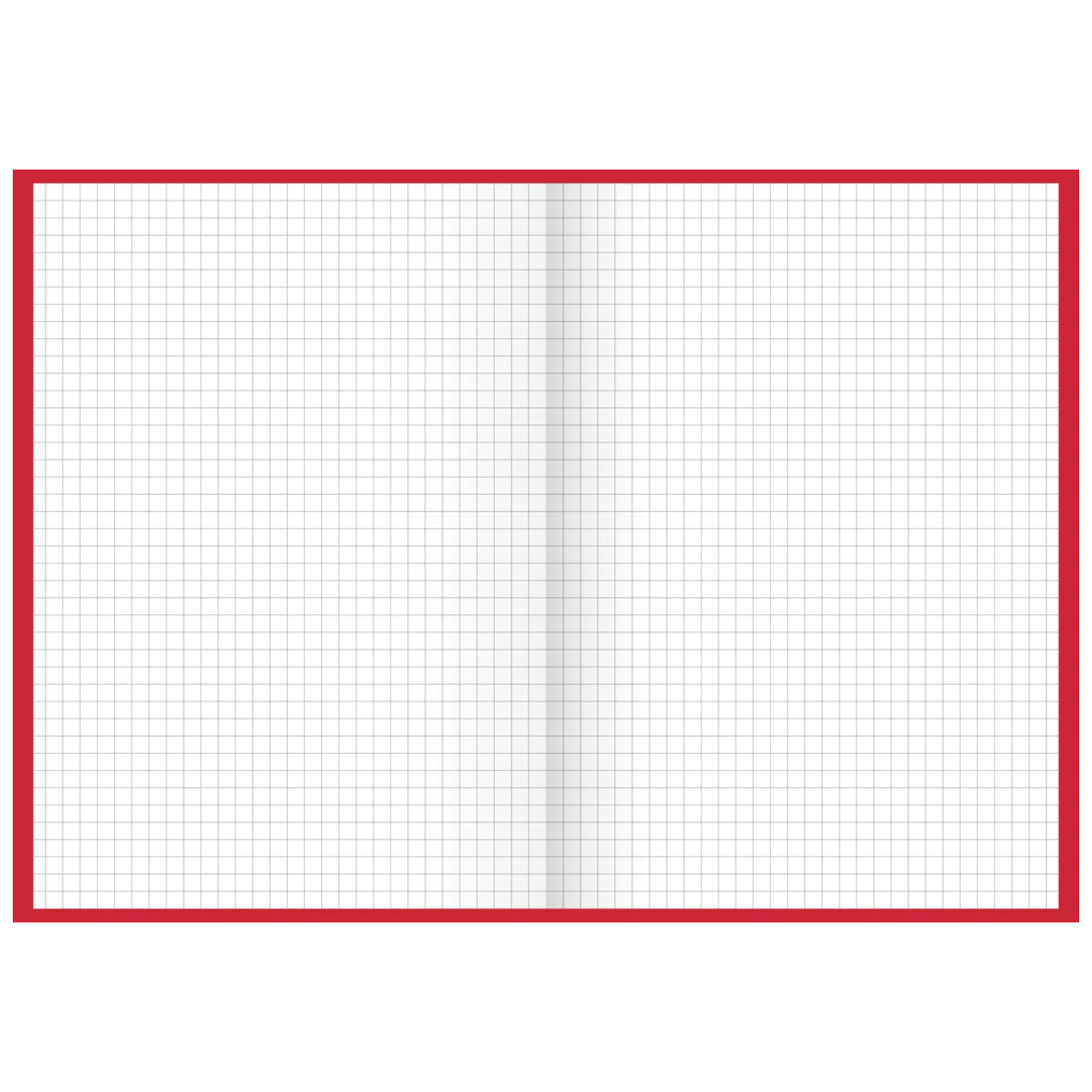 Geschäftsbuch | A5, 192 Seiten, kariert, Kunststoff, rot
