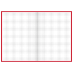 Geschäftsbuch | A5, 192 Seiten, kariert, Kunststoff, rot