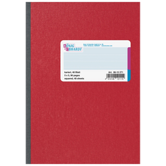 Kladde | A5, 96 Seiten, kariert, Karton, rot