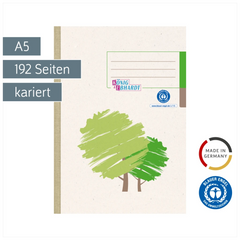 Geschäftsbuch | A5, 192 Seiten, kariert, Karton