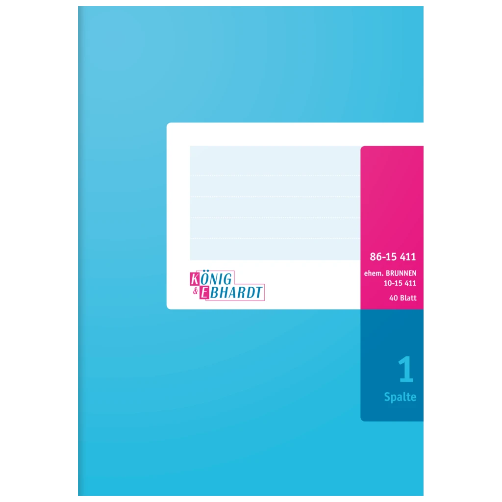 Spaltenbuch | A5, 80 Seiten, 1 Spalten, Karton, magenta/hellblau