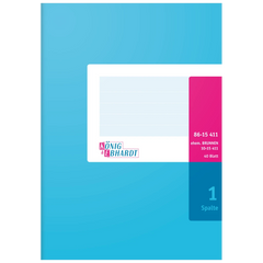 Spaltenbuch | A5, 80 Seiten, 1 Spalten, Karton, magenta/hellblau