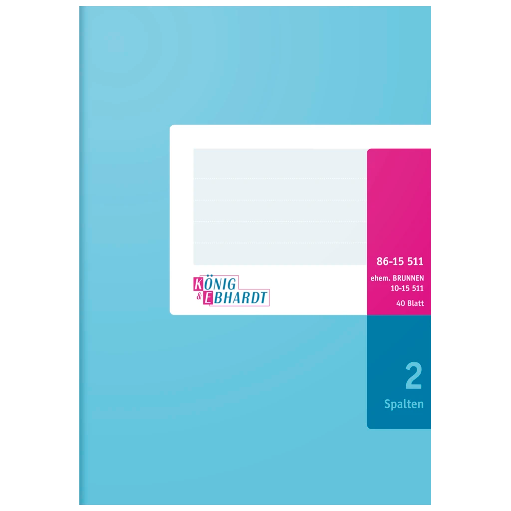 Spaltenbuch | A5, 80 Seiten, 2 Spalten, Karton, magenta/hellblau