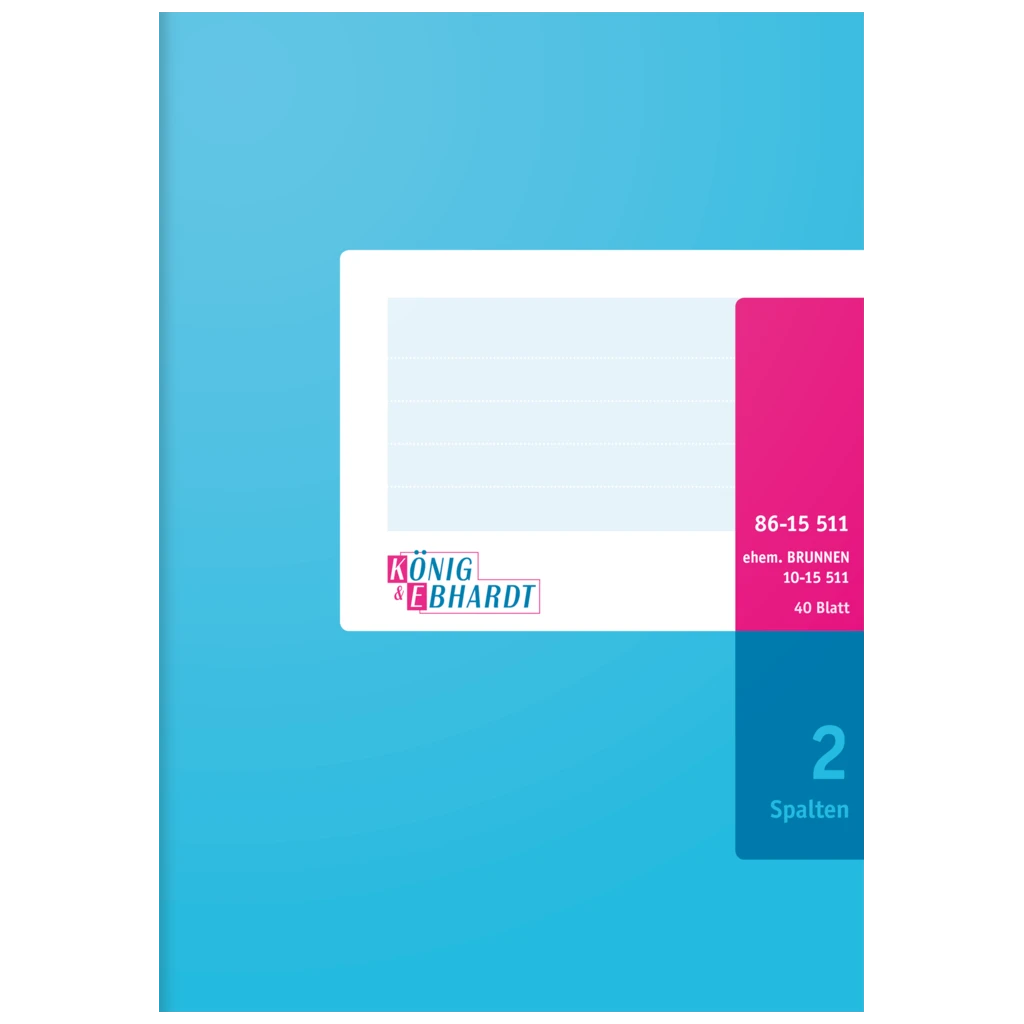 Spaltenbuch | A5, 80 Seiten, 2 Spalten, Karton, magenta/hellblau
