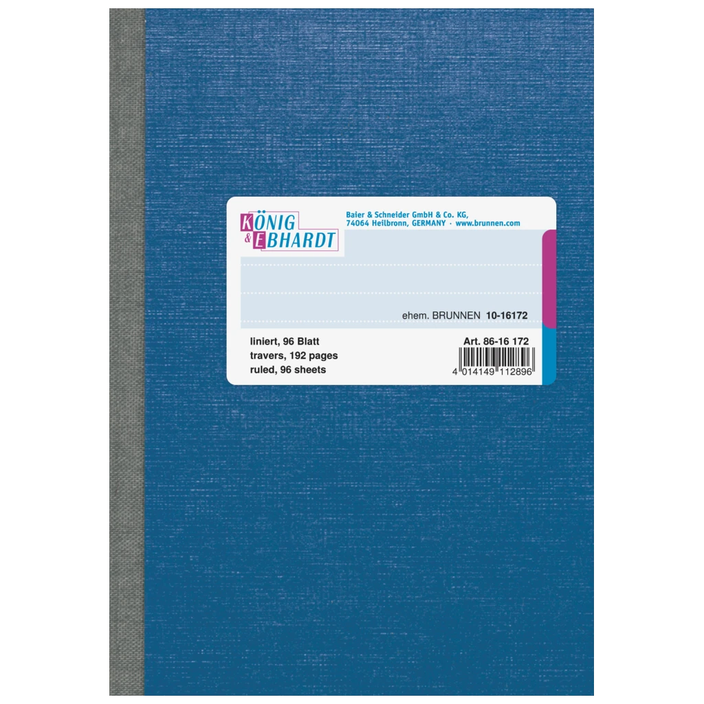Kladde | A6, 192 Seiten, liniert, Karton, blau
