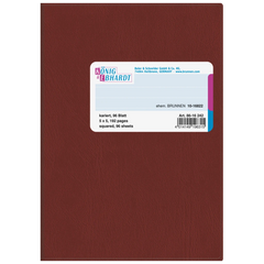 Geschäftsbuch | A6, 192 Seiten, kariert, Kunststoff, rot