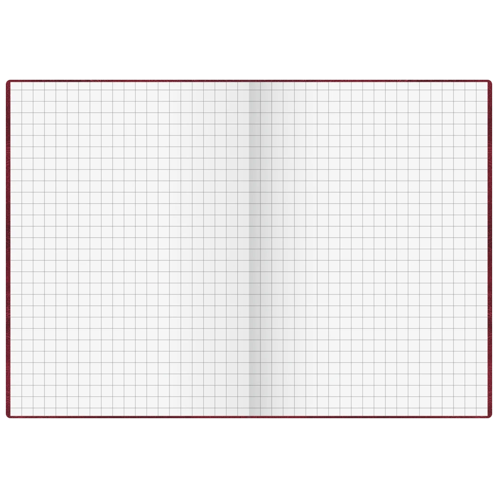 Geschäftsbuch | A6, 192 Seiten, kariert, Kunststoff, rot
