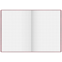 Geschäftsbuch | A6, 192 Seiten, kariert, Kunststoff, rot