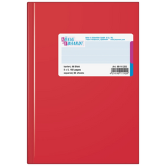 Geschäftsbuch | A6, 192 Seiten, kariert, Kunststoff, rot