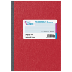 Kladde | A6, 192 Seiten, kariert, Karton, rot