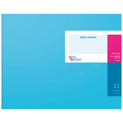 Vario-Journal mit Kopfleiste | A4 quer, 96 Seiten, Konten-Journal, Karton, magenta/hellblau