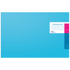 Amerikanisches Journal | 490×297 mm, 96 Seiten, Konten-Journal, Karton, magenta/hellblau