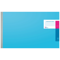 Amerikanisches Journal | 530×297 mm, 96 Seiten, Konten-Journal, Karton, magenta/hellblau