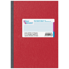 Kladde | A6, 192 Seiten, kariert, Karton, rot