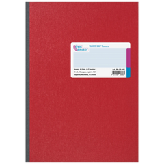 Kladde | A4, 192 Seiten, kariert, Karton, rot