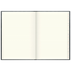 Registerbuch | A4, 288 Seiten, liniert, Kunststoff, grau
