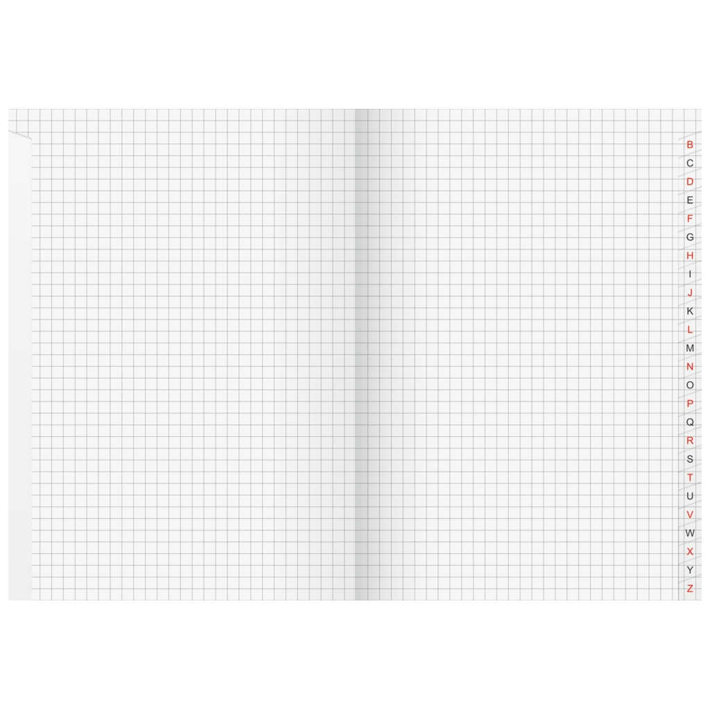 Kladde | A5, 192 Seiten, kariert, Karton, rot