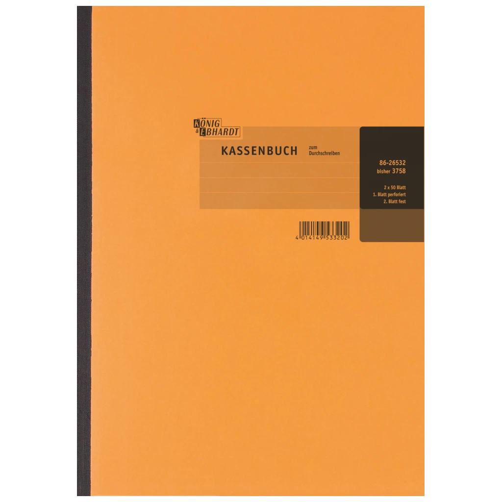 Kassenbuch | A4, Karton, orange