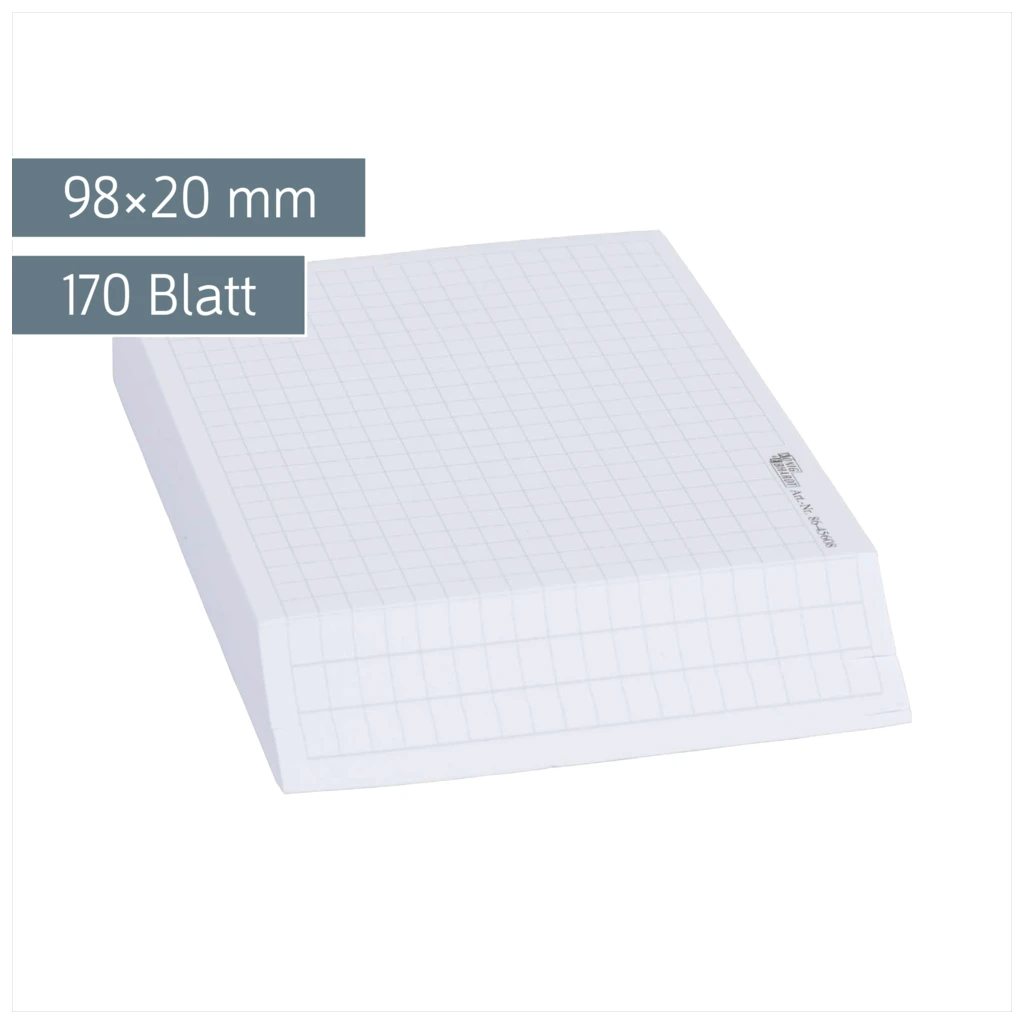 Zettelblock kariert | 170 Blatt