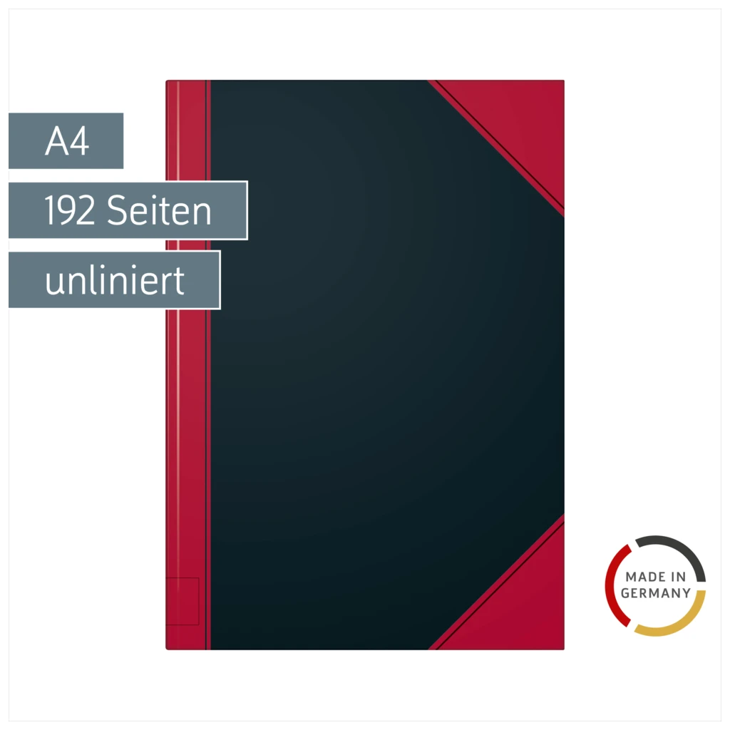 Notizbuch Chinabuch | A4, unliniert, schwarz